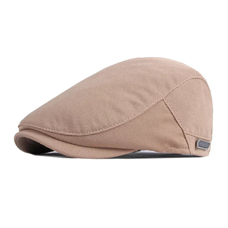 British Stylish Boina Newsboy Hats Men Plain Cotton Flat Cap Gorras Hombre Driving Hat Autumn Adjustable Duckbill Caps for Women