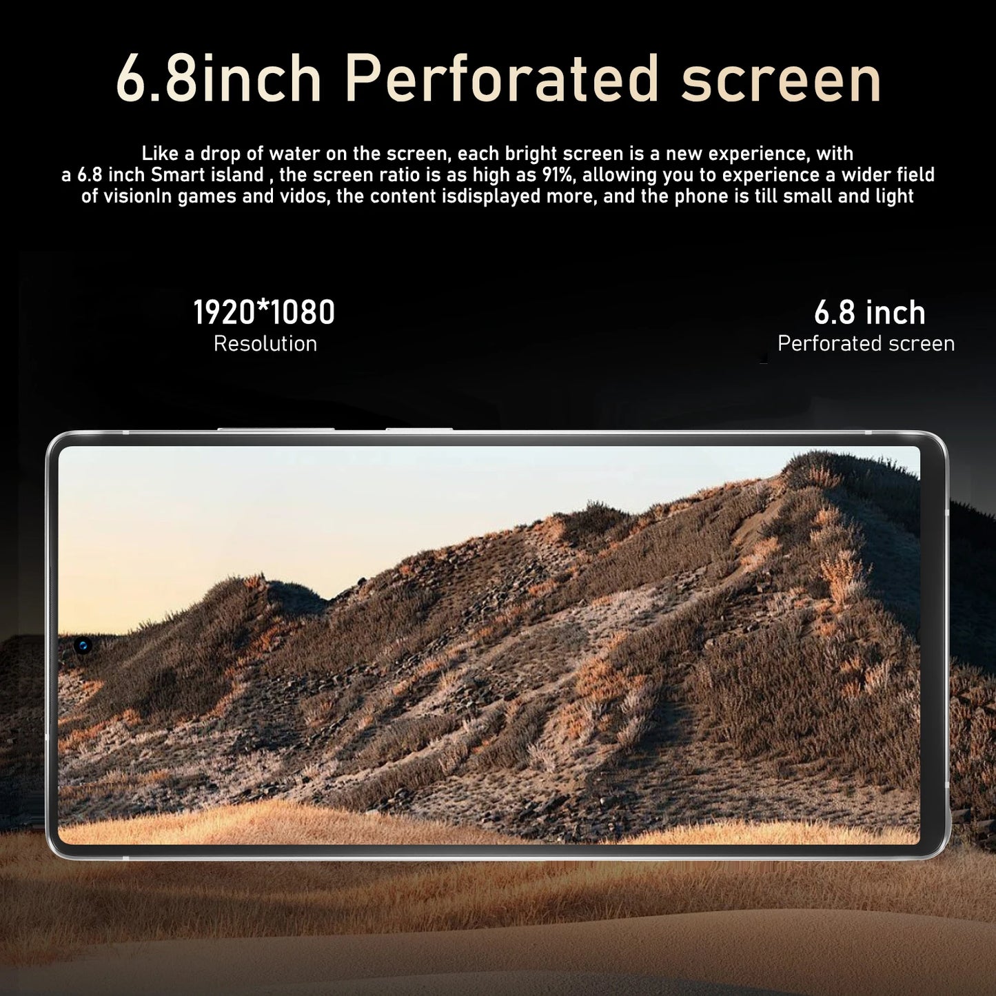 Global Vision S25 Pro Smartphone Android 12 8GB RAM 512GB ROM 6.8 Inch Phone 1920x1080HD 24MP+48MP 4G 5G Network Mobile Phones