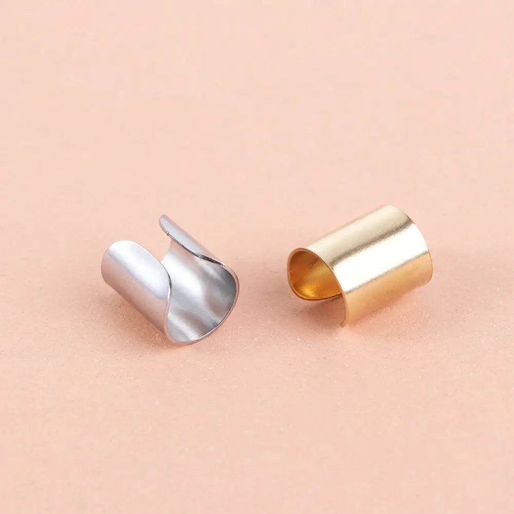 Fashion Men Women Stainless Steel Round Hoop Ear Stud Cuff Clip Earring Punk US
