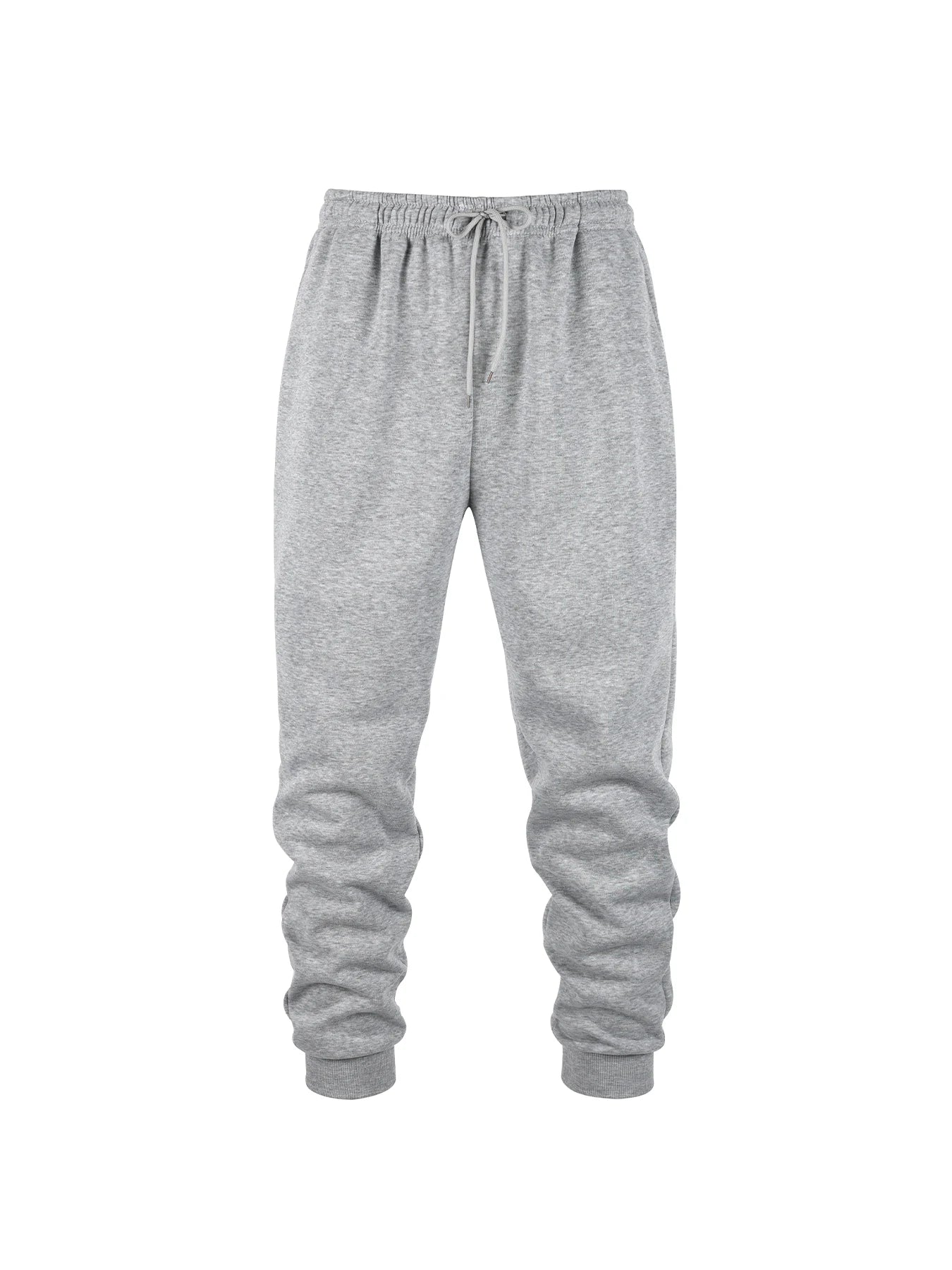 Men's Casual Pants Autumn Winter Fleece Sweatpants Men Running Jogger Sports Gym Trousers Fashion Solid Color Workout Long Pants