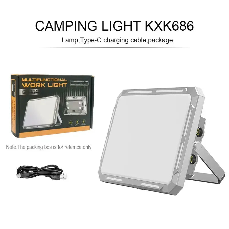 Camping Tent Light LED Rechargeable Searchlight High Power Outdoor Emergency Lighting Waterproof Portable Hanging Night Lamps
