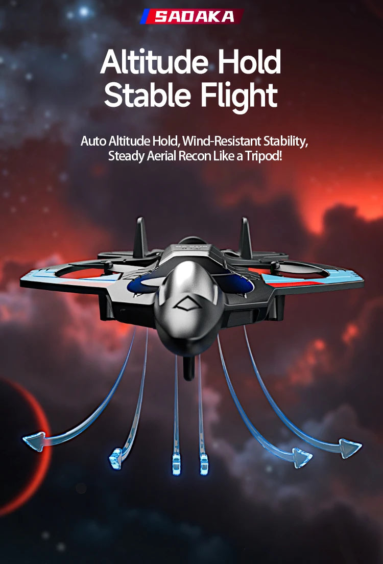 V50 RC Plane 2.4G Remote Control Aircraft 360° Stunt Helicopter Glider with Light Fighter Airplane Toy for Boys Children Gifts