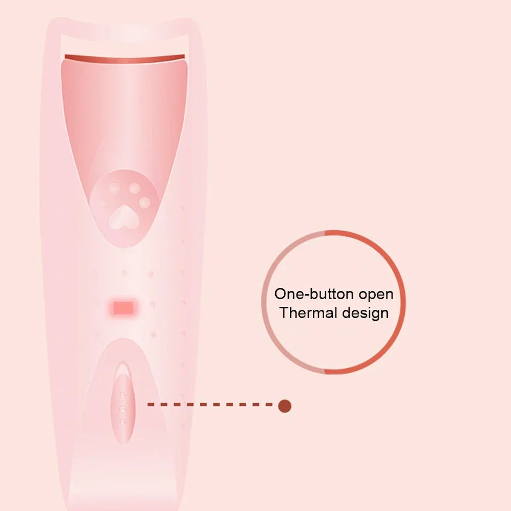 Portable Heated Eyelashes Curling Tool, Natural Fake Eye Lash, Beauty Supplies, USB, 3 Temperature Mode