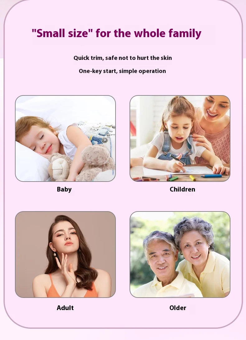 USB Rechargeable Electric Nail Clippers Trimmer Safe for Babies Kids Adults Home Travel Use Personal Grooming Essential
