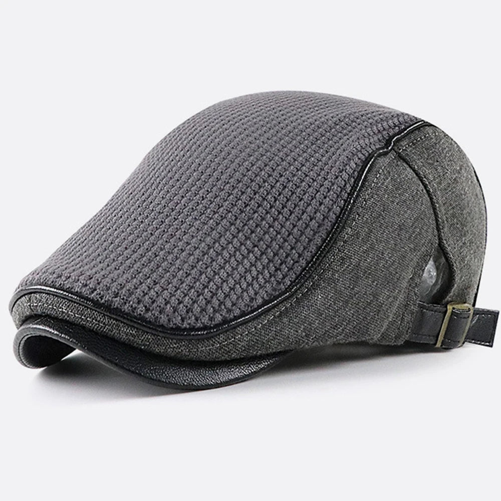 Men Knitted Beret Hat Women Adjustable Newsboy Hats Dad Cabbie Gatsby Cap Driving Flat Ivy Caps