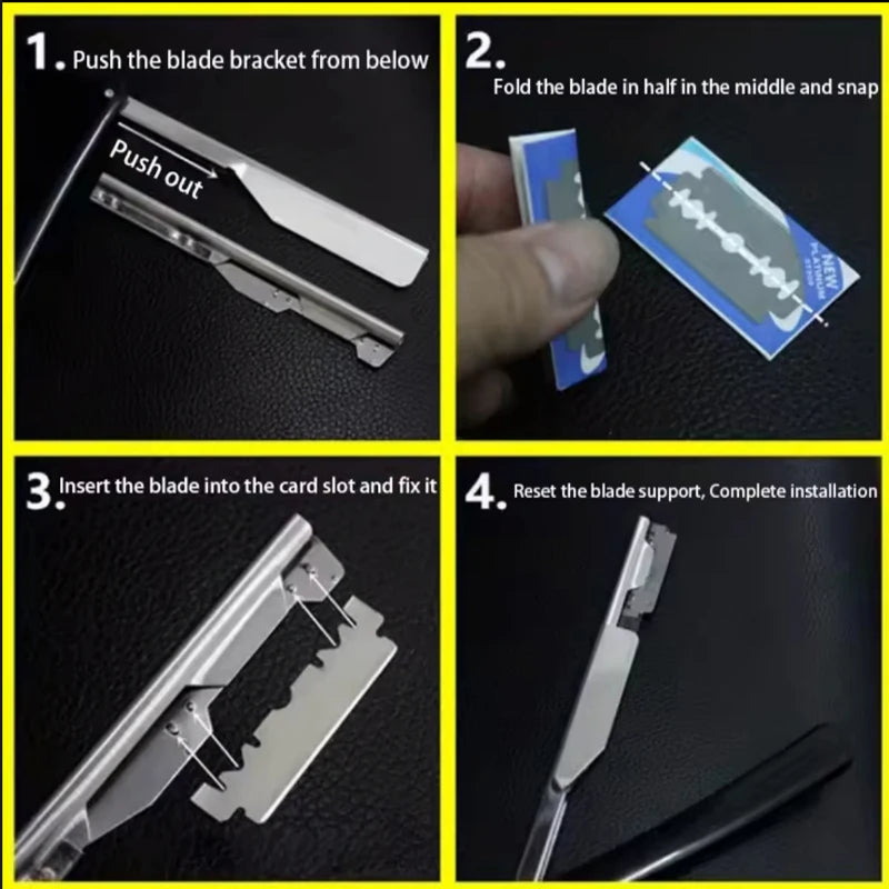 Manual Shaver for Men Barbershop Razor Stainless Steel Shank Is Easy To Use Safety Razor 1Pcs Shaving Razor with 10pcs Blades