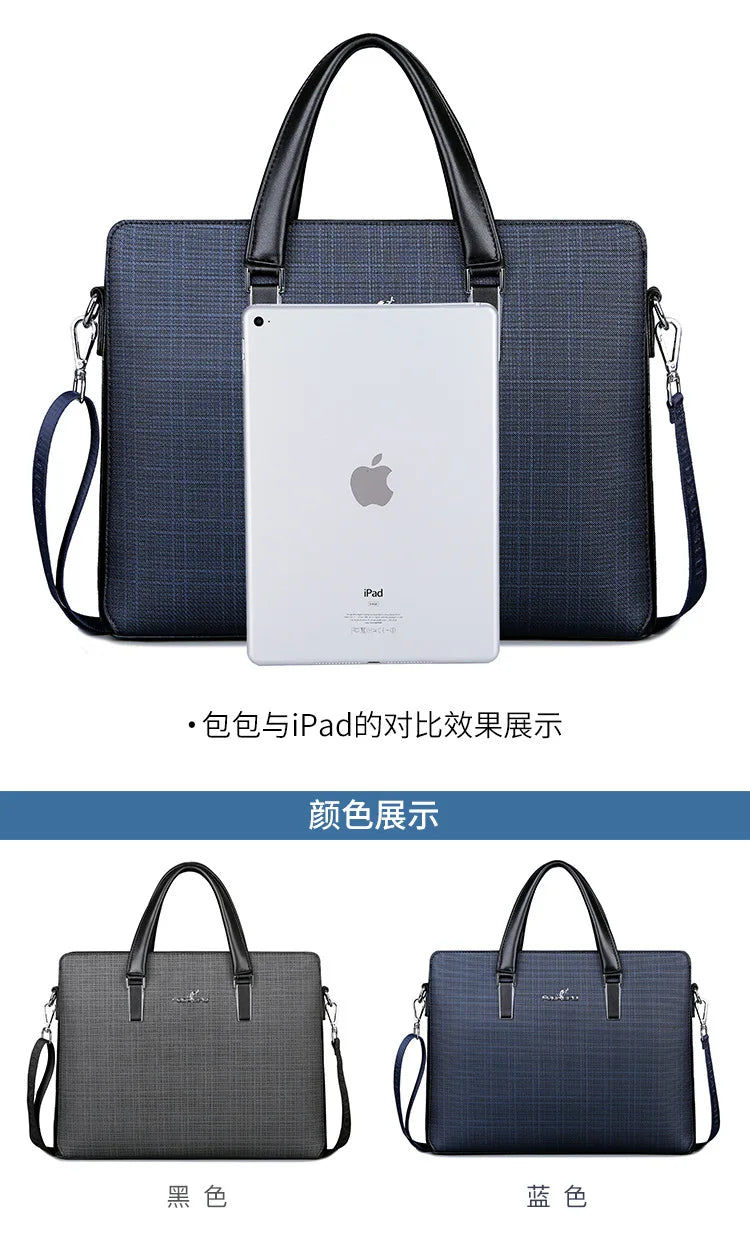 Business Men's Handbags Office Male Executive Briefcase Large Luxury Tote Laptop Bag for Man 2024 Shoulder Messenger Designer