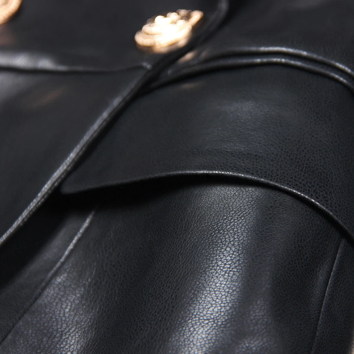 2024 Spring And Autumn New High-end Fashion, Simple Temperament, Slim Slim Skin, Women's Pu Leather Suit Skirt Dress