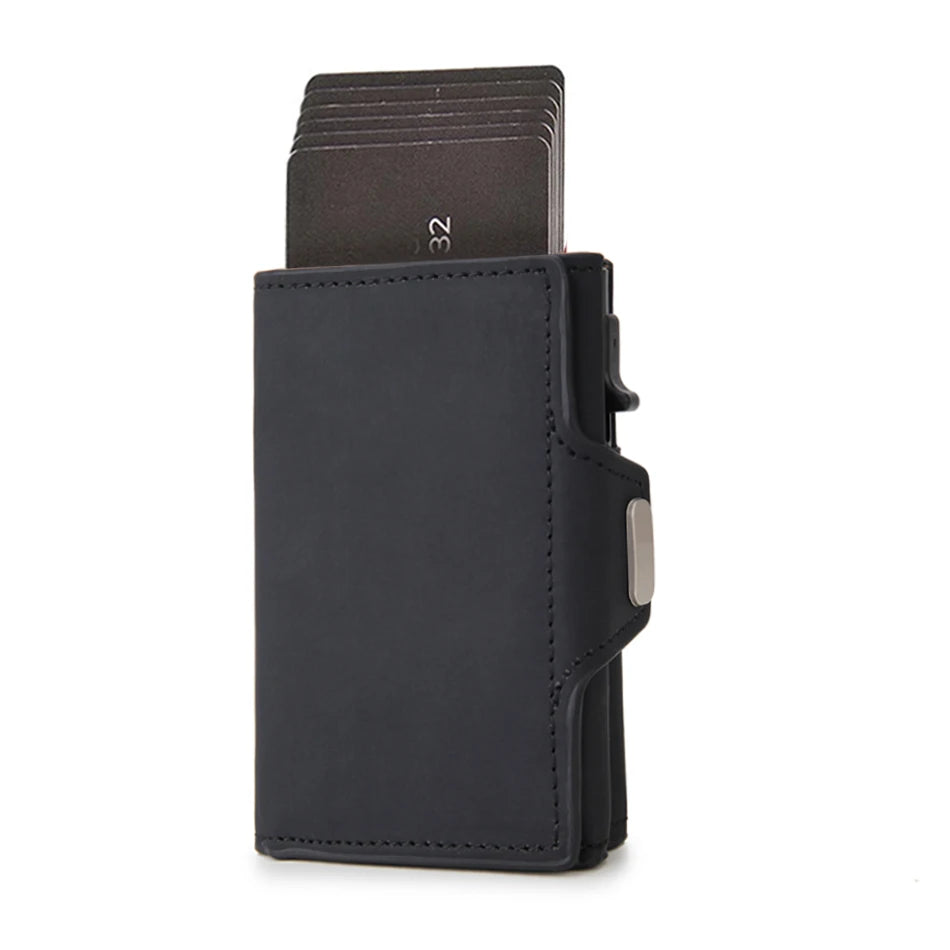 Rfid Carbon Fiber Card Holder Men Wallets Slim Thin Coin Pocket ID Bank Credit Cardholder Case Aluminum Minimalist Smart Wallet