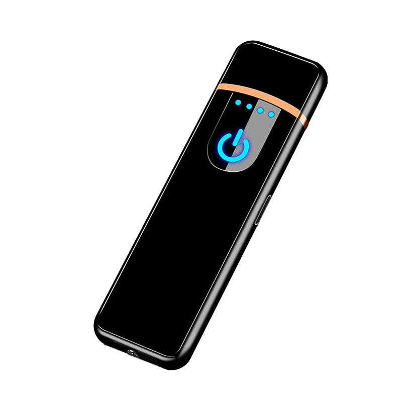 Slim USB Electric Lighter Rechargeable Touch Windproof Cigarette Accessories Electric Lighter Portable Cigarette Lighter