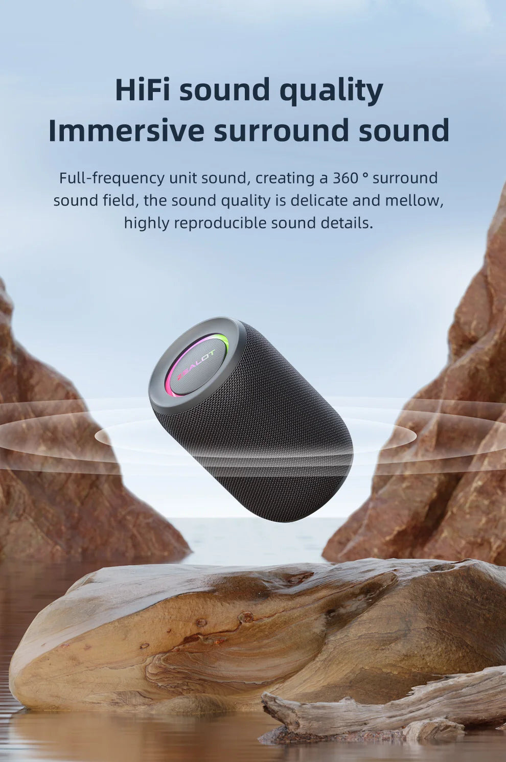 ZEALOT-S62M Karaoke Machine Portable Bluetooth 5.3 Speaker System with 1-2 Wireless Microphones Home Family festival Gifts