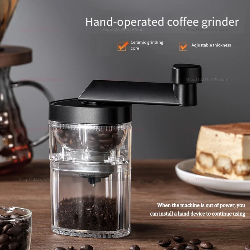 Rechargeable Electric Coffee Grinder Portable Mini Home Coffee Shop Black And White Detachable Cleaning Coffee Bean Grinder