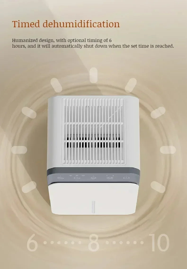 Portable Quiet Air Dehumidifier Moisture Absorber for Home Bedroom Office Kitchen EU Plug Compact Moisture Eliminator Deodorizer