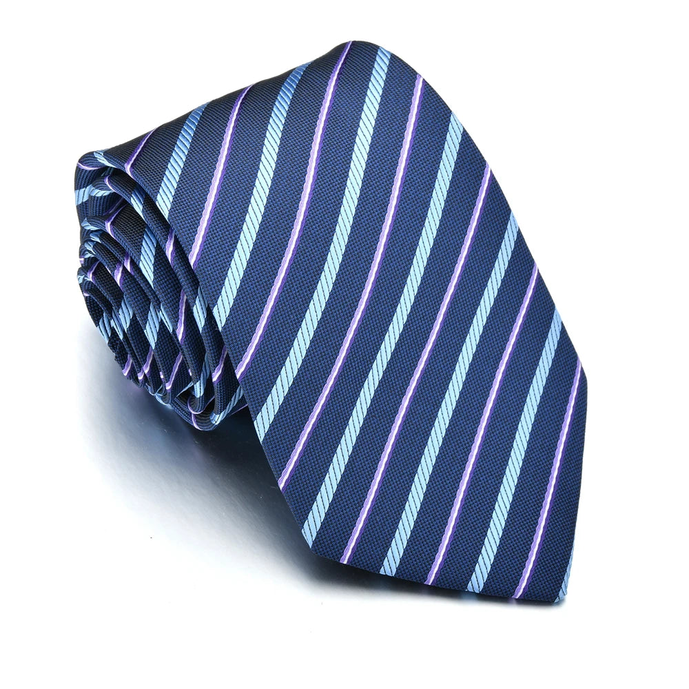 Tie for Men Slim Solid Color Shirt Necktie Polyester Narrow Cravat Royal Blue Black Red Stripe Party Formal Fashion Gift