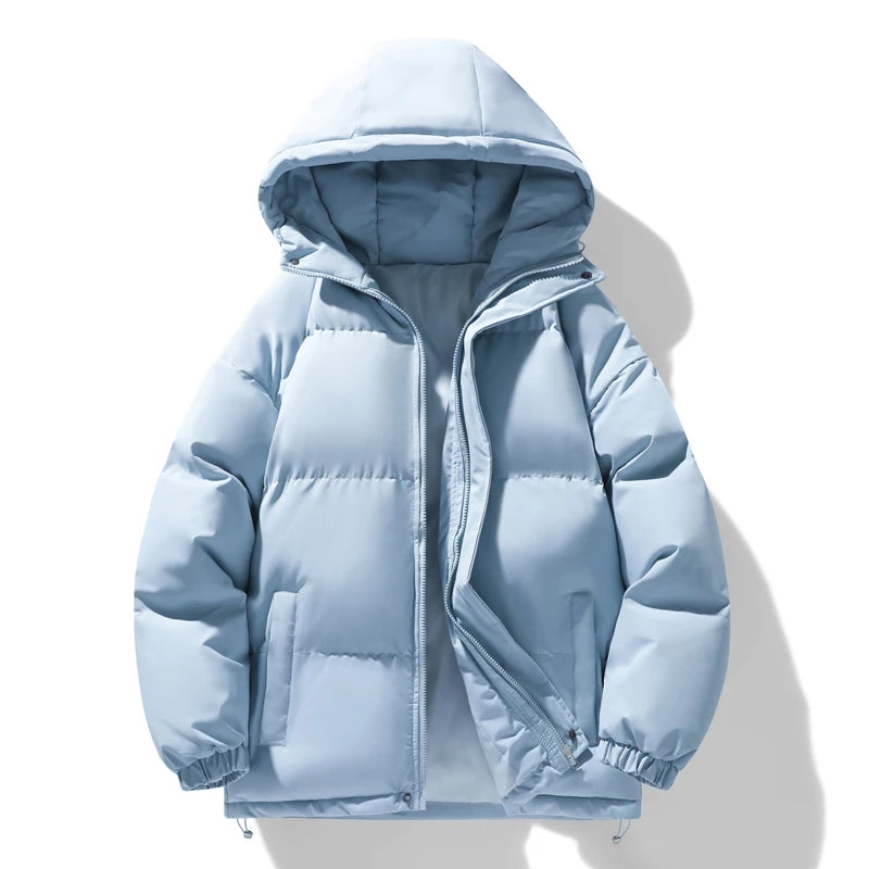 2026 new arrival winter jacket sill-like cotton jackets men,mens fashion thicken warm parkas trench coat male size M-4XL