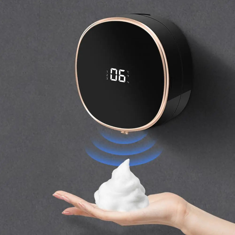 Electric Soap Dispenser with Touch Button Touchless Electric Soap Dispenser Wall Mount for Home Office Hotel for Bathroom