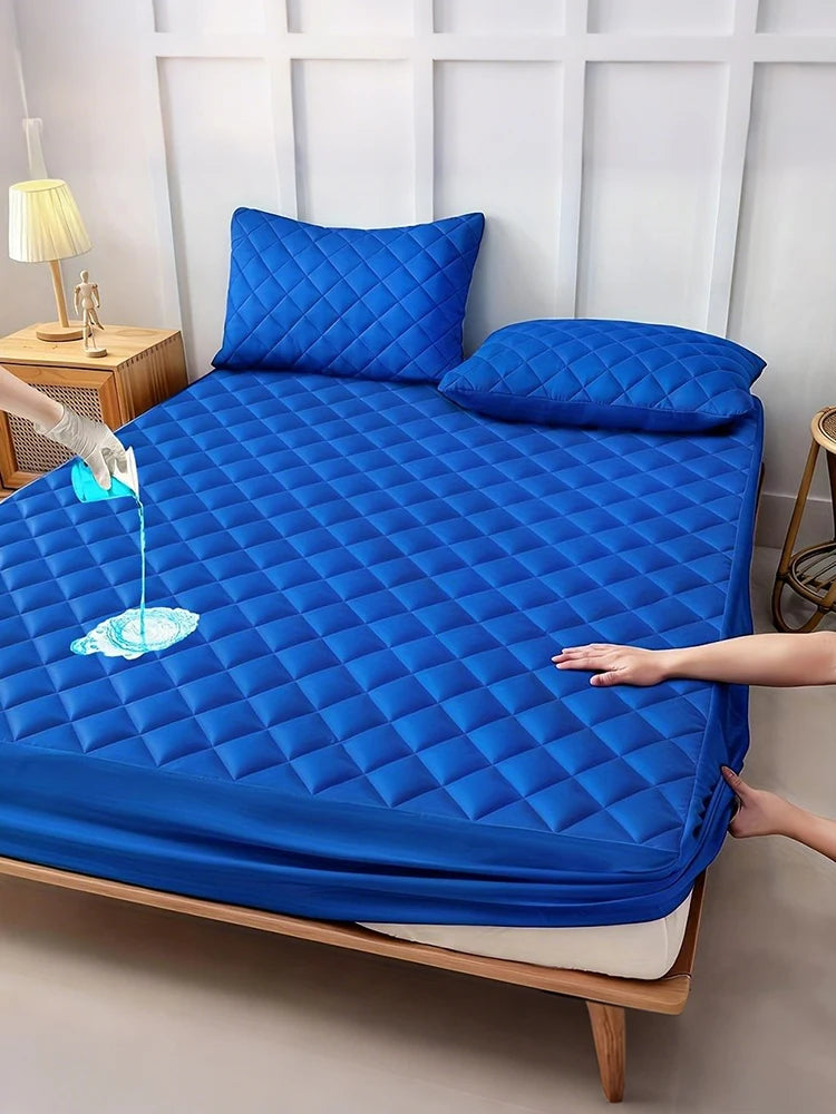 1pc Soft And Comfortable 100% Waterproof Mattress Protector, All-Season Cooling Breathable Noiseless Mattress Pad Cover, Thicken