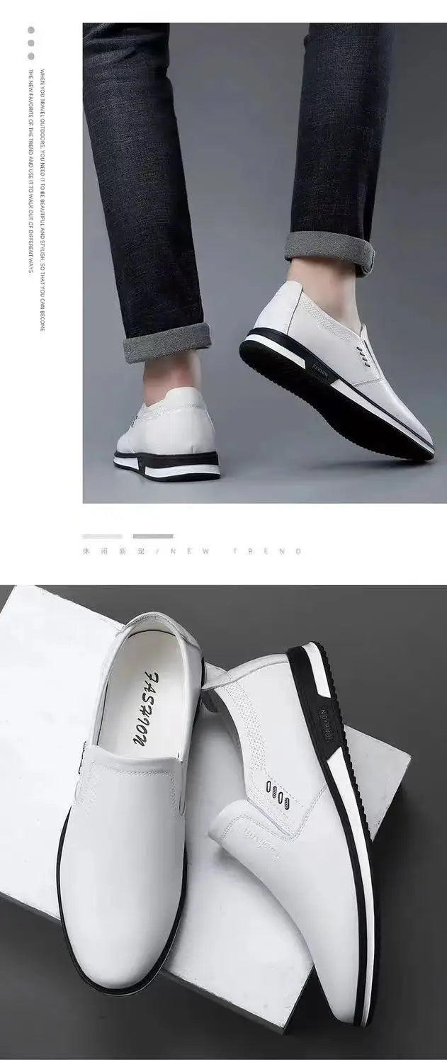 Leather Casual Shoes Man Black Loafers Shoes Men Luxury Designer Slip on Shoes for Men 2022 Zapatos De Hombre Chaussure De Homme