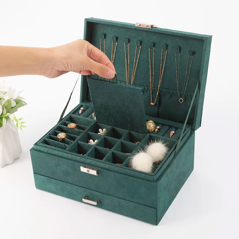 DELESYS Multi-Purpose Storage Box Glasses Women's Jewelry Box Fashion Jewelry Organizer Watch Storage Case Watch Box