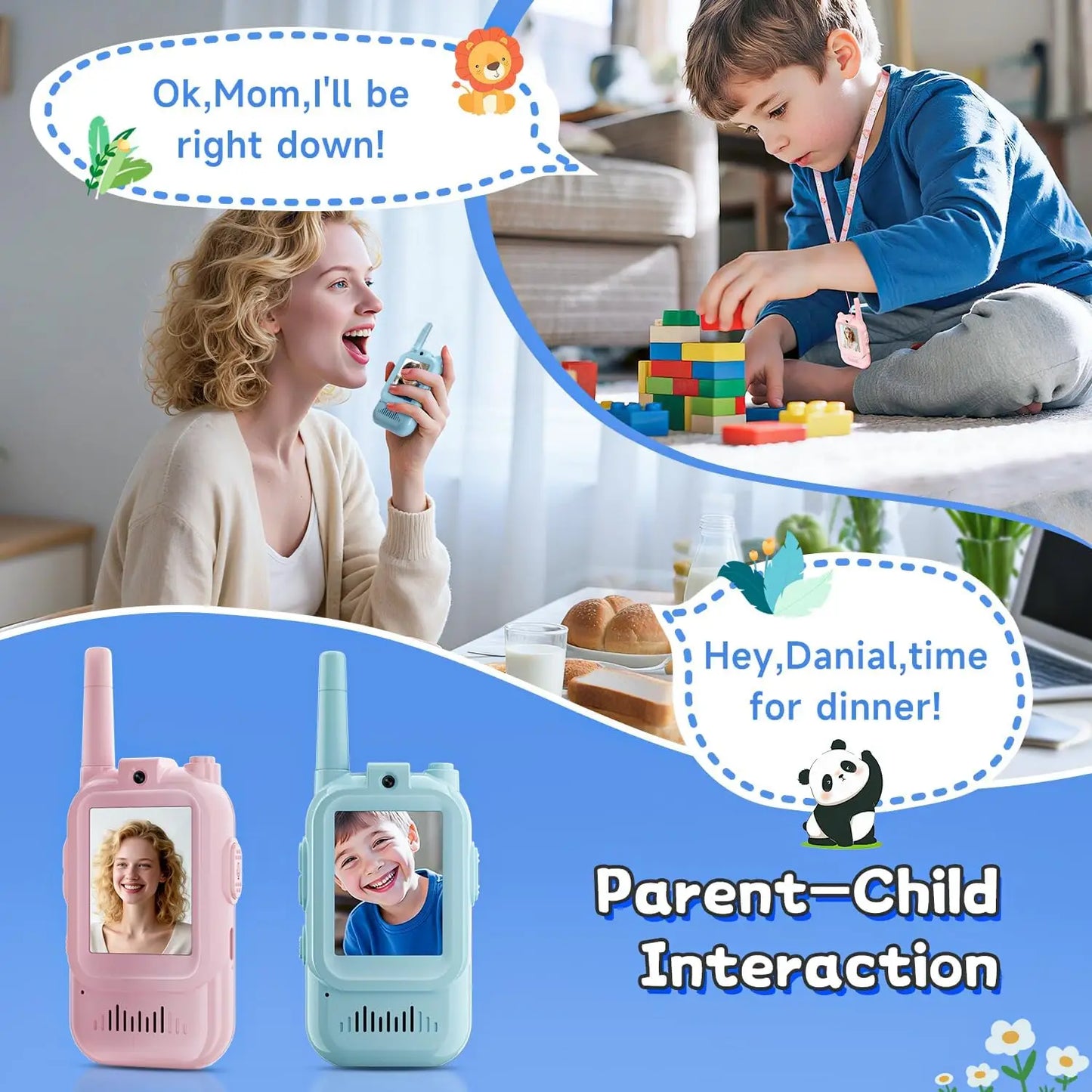 NEW Airiton Kids Video Walkie Talkie Long Range No Internet Connection With Camera Toys For Home Outdoor Christmas Gifts For Kid