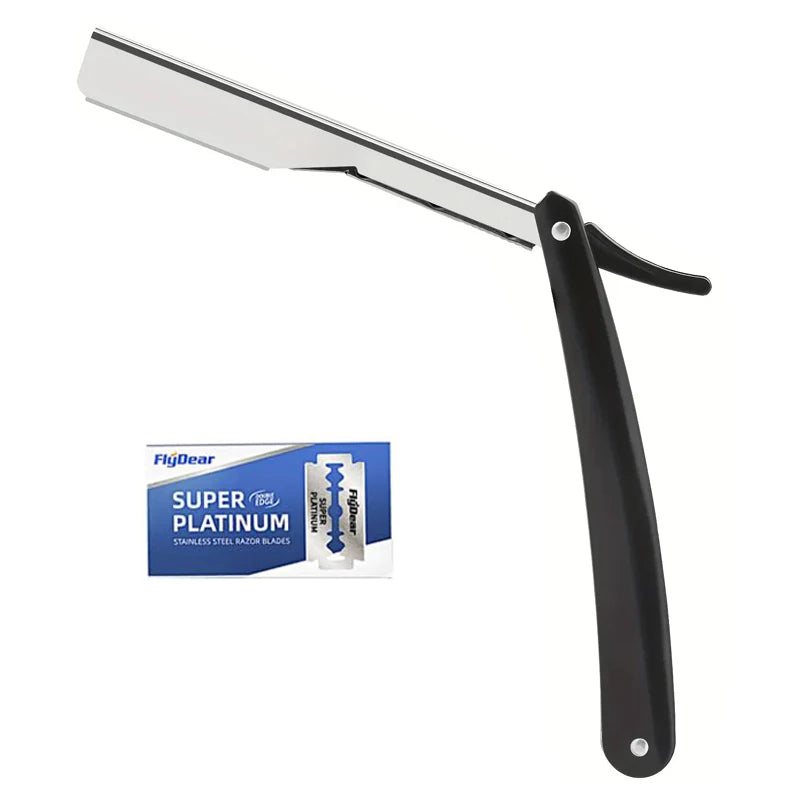 Manual Shaver for Men Barbershop Razor Stainless Steel Shank Is Easy To Use Safety Razor 1Pcs Shaving Razor with 10pcs Blades