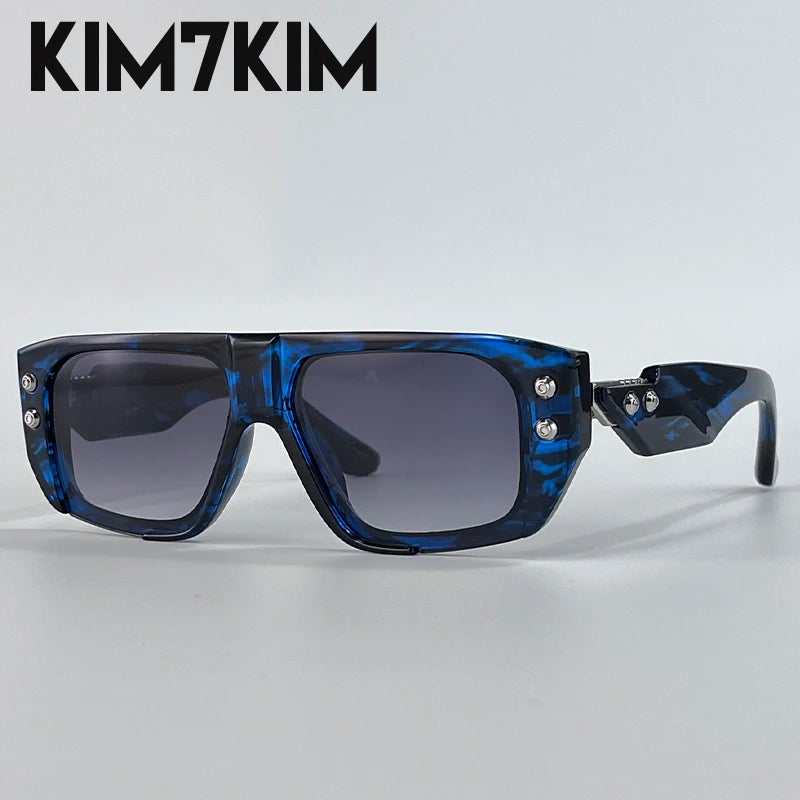 Steampunk Square Polarized Sunglasses Men Big 2025 Luxury Brand Punk UV400 Driving Sun Glasses Fashion Eyewear For Male Shades