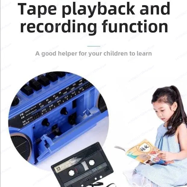 High Quality Portable Cassette Recorder Player  Music Play Walkman Retro Tape Drive AM/FM/SW Radio Bluetooth Speakers