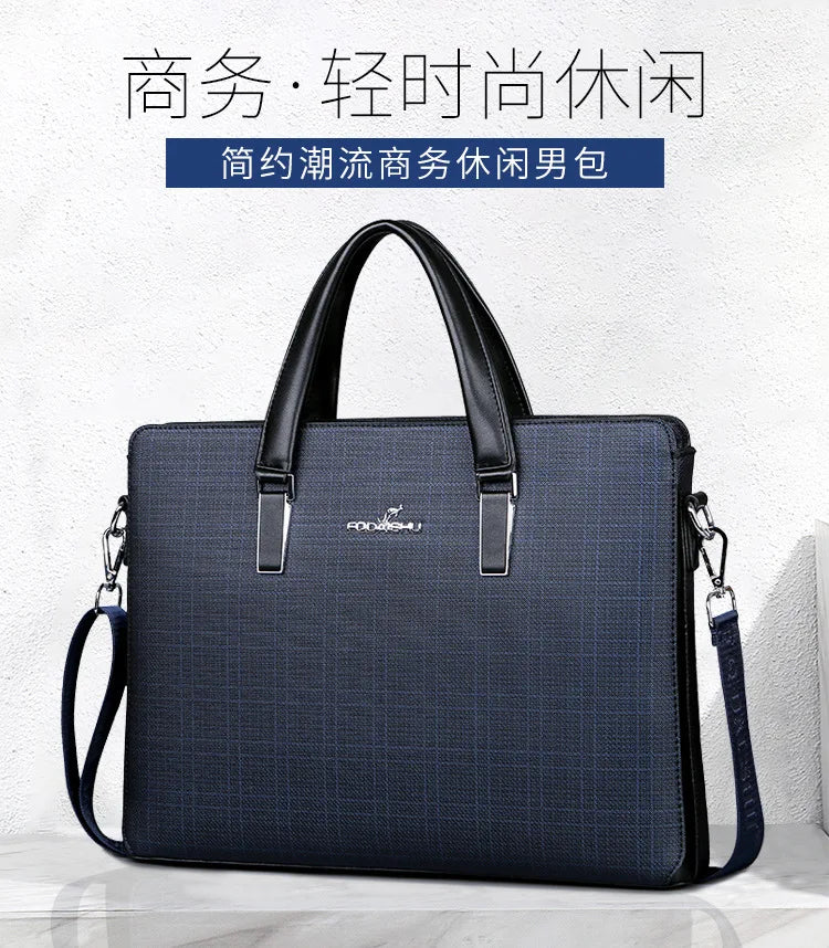 Business Men's Handbags Office Male Executive Briefcase Large Luxury Tote Laptop Bag for Man 2024 Shoulder Messenger Designer