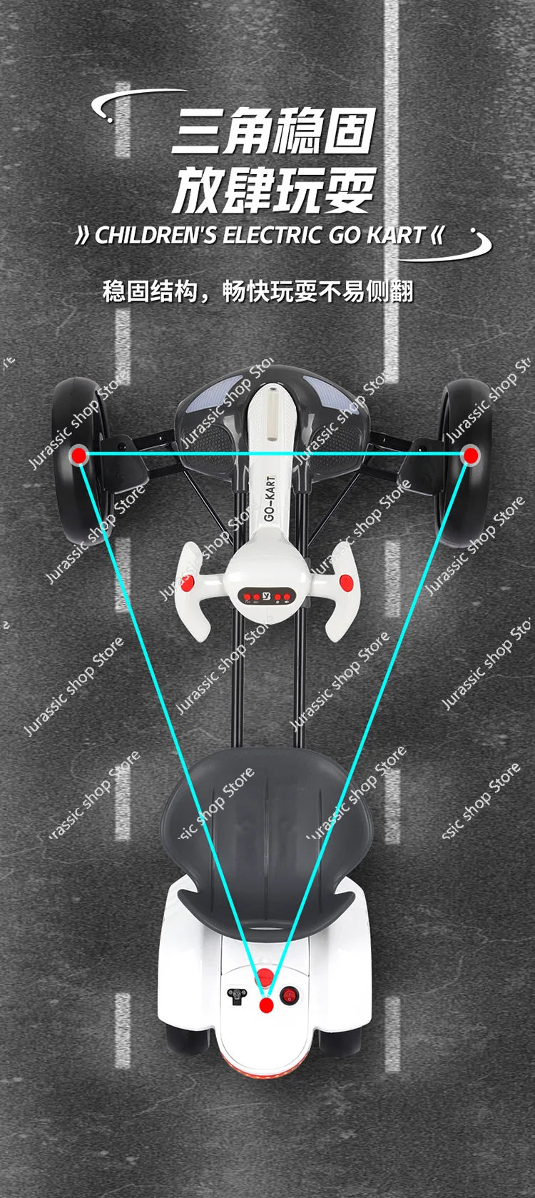 Children's Electric Kart Free Installation Can Sit Electric Car Children Charging Remote Control Folding Stroller