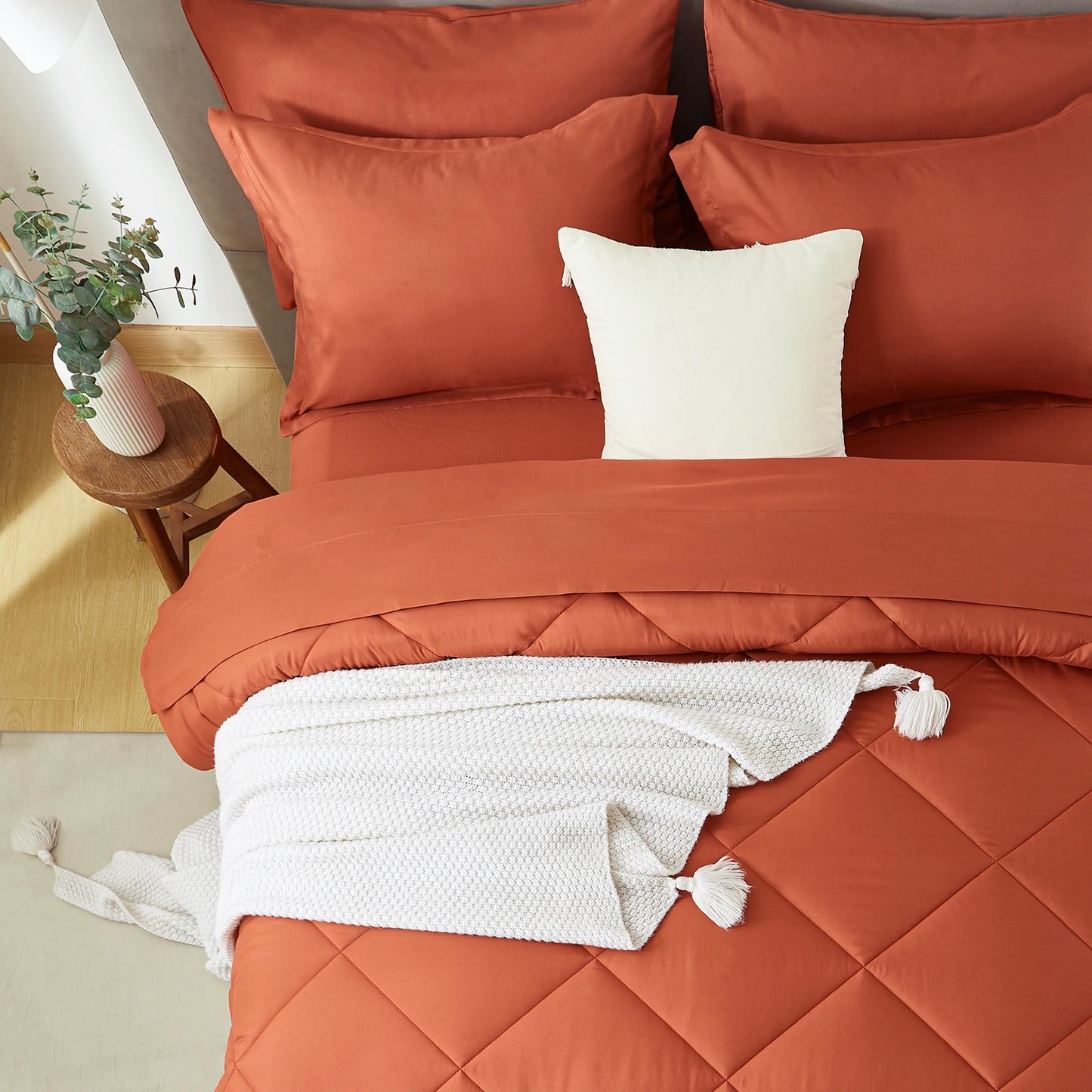 Comforter Set - 5/7 Pieces in a Bag, Bedding Sets with Comforters, Sheets, Pillowcases & PillowShams