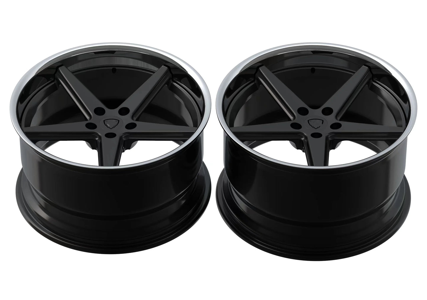 5x1143 20 Inch Aluminum Alloy Forged Process Deep Dish 5 Spoke Wheel Rims for Luxury Cars