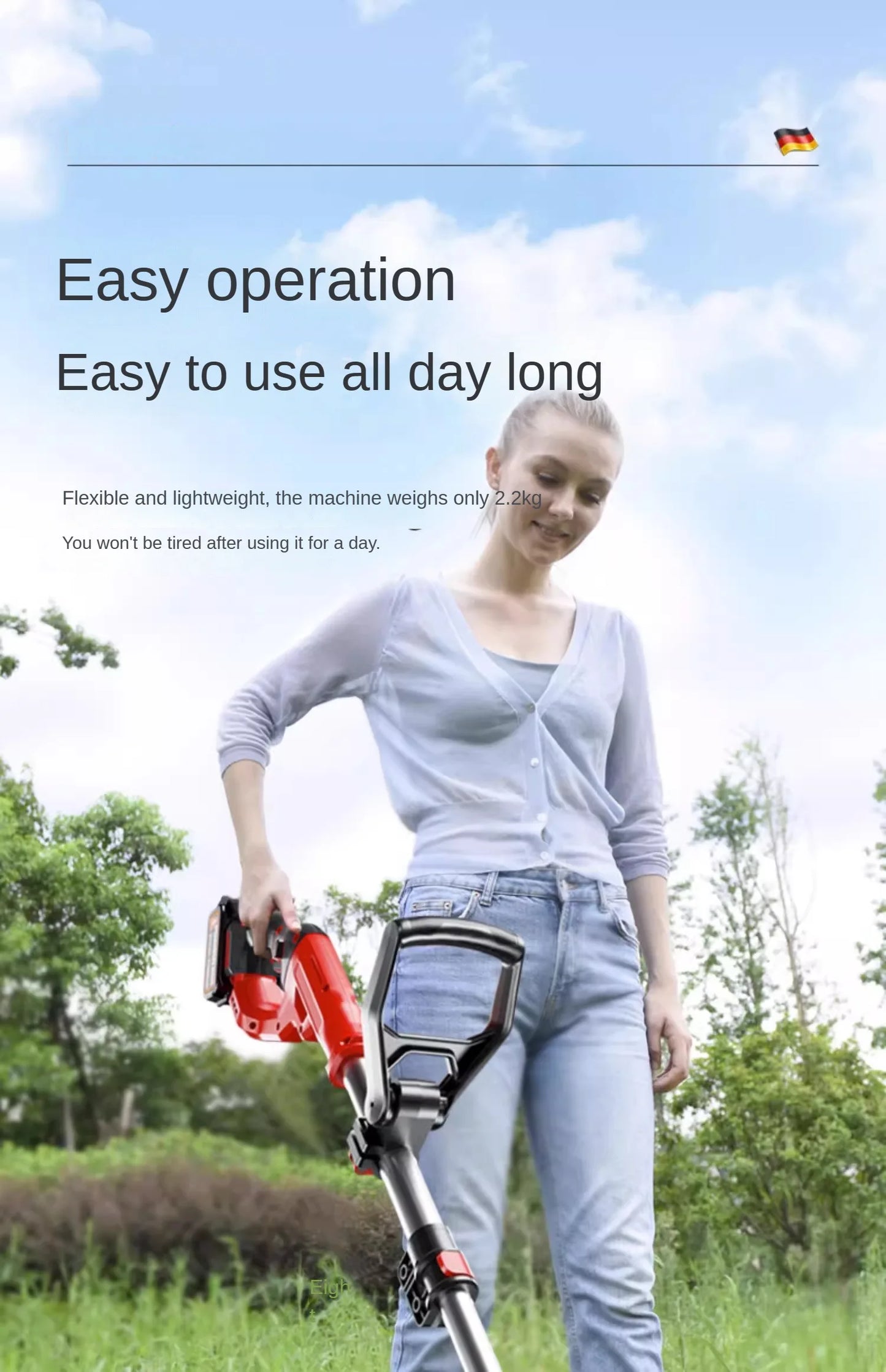 Portable Electric Lawn Mower with Lithium Battery for Home Use and Farming Grass Trimming