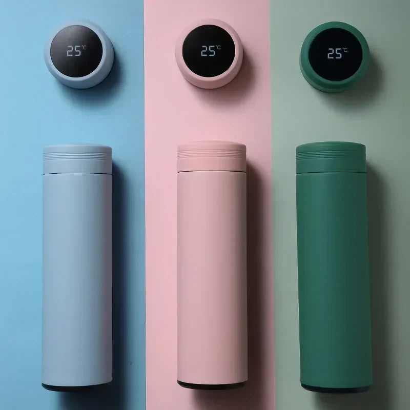 500ml Stainless Steel Thermos Bottle with Digital Temperature Display LED Intelligent Temperature Measurement Cup Vacuum Flask