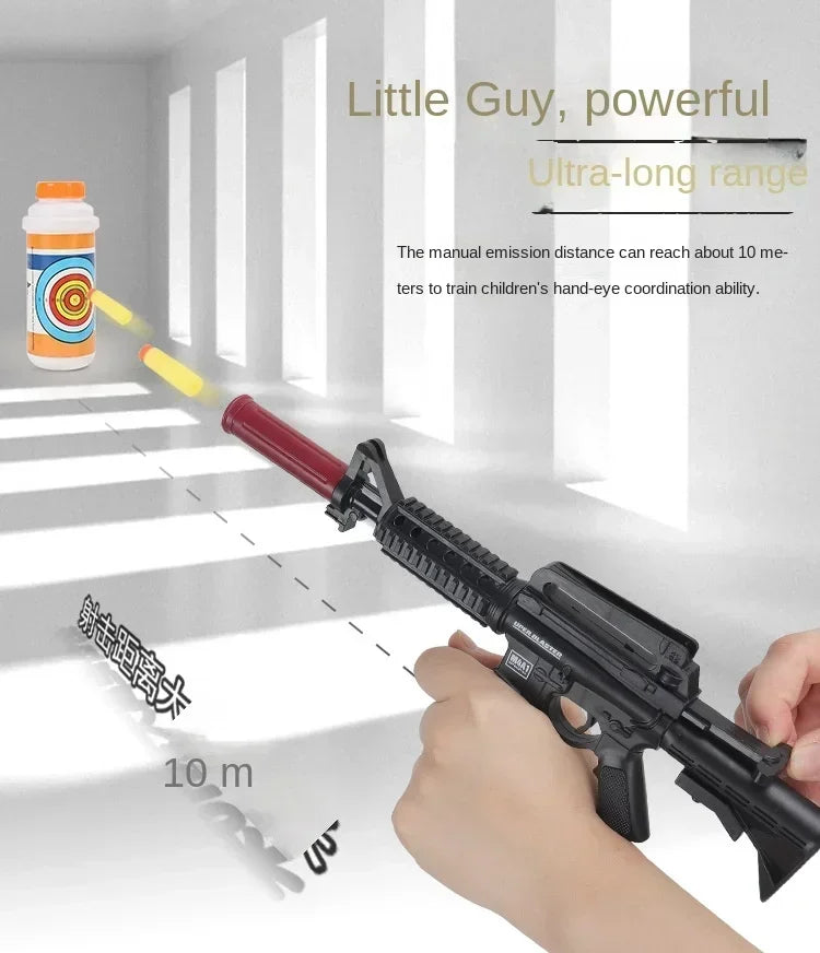 Soft Bullet Mini AK47 M4A1 Launchable Toy Gun Rifle Shell Ejection Toy Gun Model Children's Christmas Gifts Adult Toys