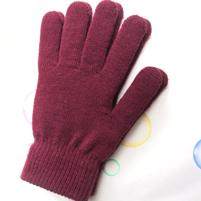 Women Knitted Gloves Autumn Hand Warmer Winter Thicken Full Finger Mittens Short Wrist Warm Gloves Unisex Outdoor Gloves