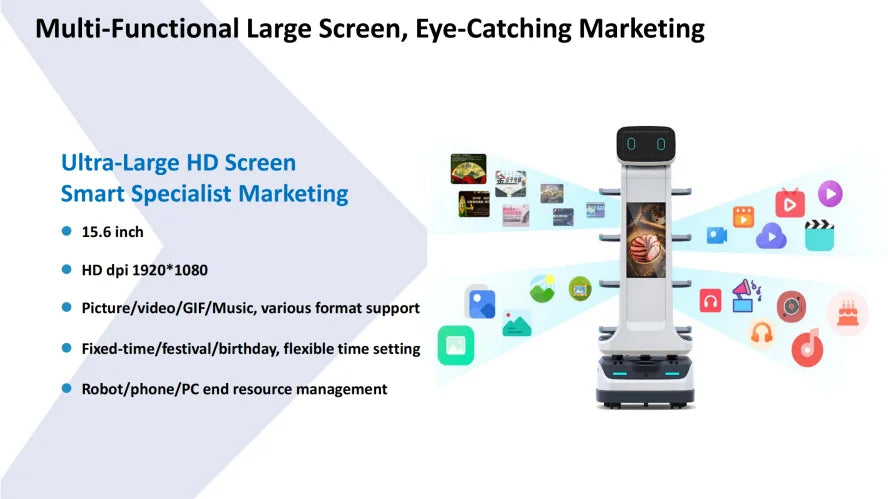 Intelligent Restaurant Delivery Robot Factory Shopping Mall Welcome Autonomous navigation, contactless delivery Customized