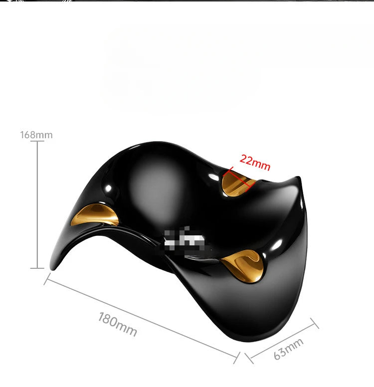Triangular Ceramic Cigar Ashtray, Wave Design Multi-Caliber Smoke Groove