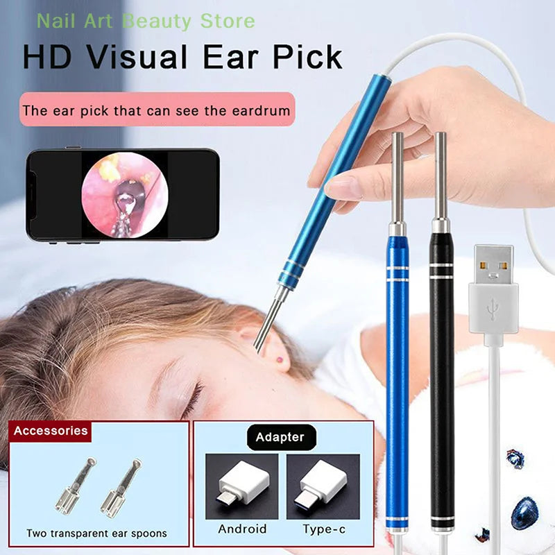 1Set Smart Visual Earpick Endoscope Spoon Ear Cleaner Camera Otoscope Ear Wax Remover Earwax Removal Tool