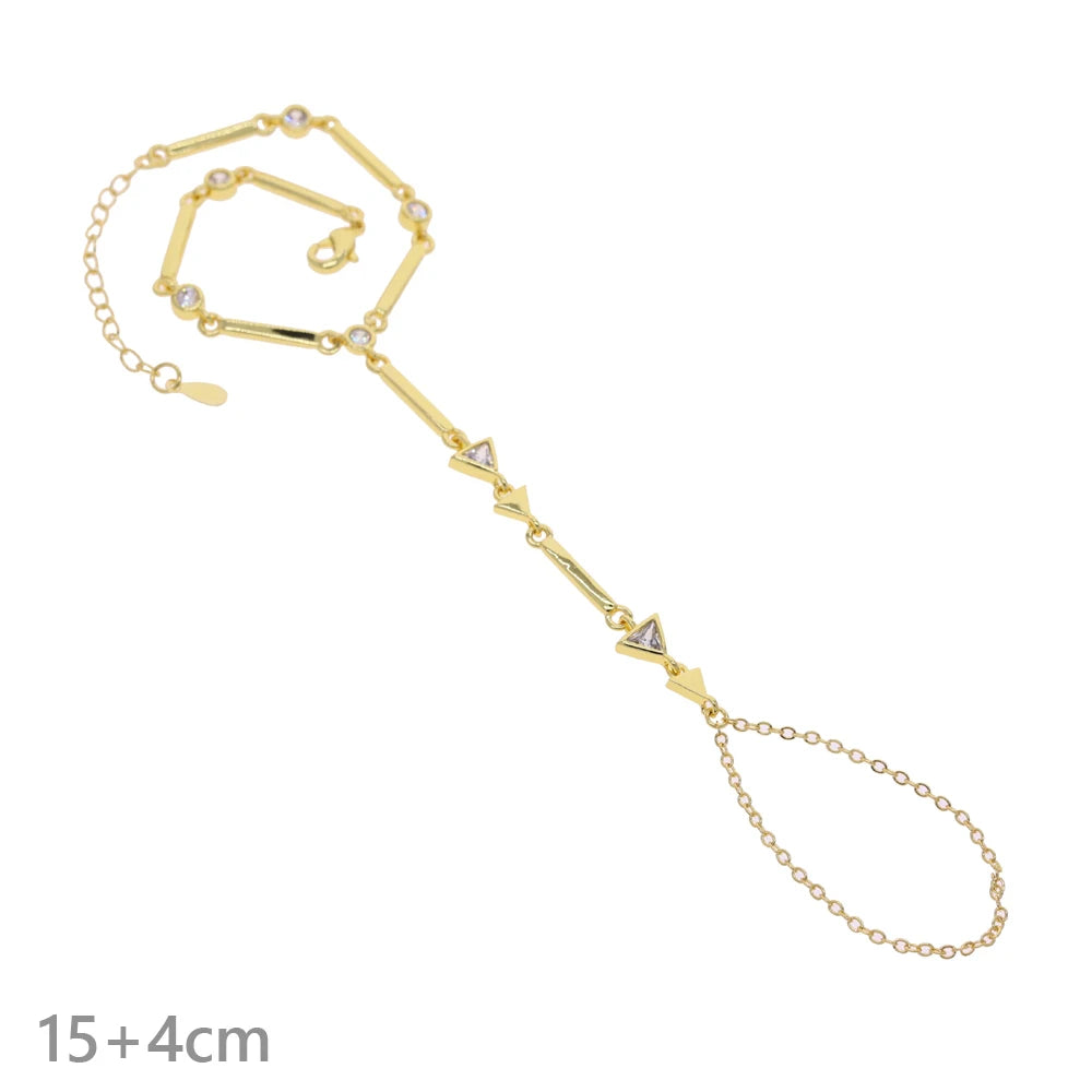 New Iced Out Oval CZ Choker Bracelet Silver Color Bling Lariat Long Bar Round Stone Long Tassel Bangle Women Jewelry