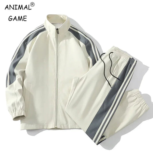 Men's Tracksuits 2 Piece Long Sleeve Athletic Full Zip Sweatsuits Jogging Suit Set Casual Outdoor Streetwear Sport Tracksuit Set