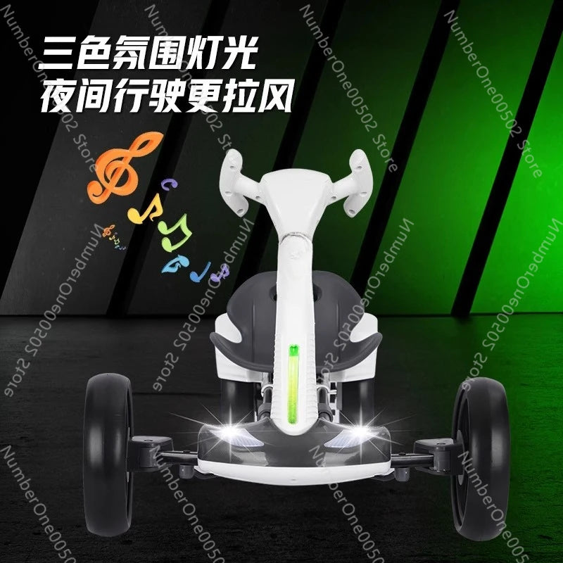 Children's electric kart electric four-wheeler foldable adults can sit in a portable children's car