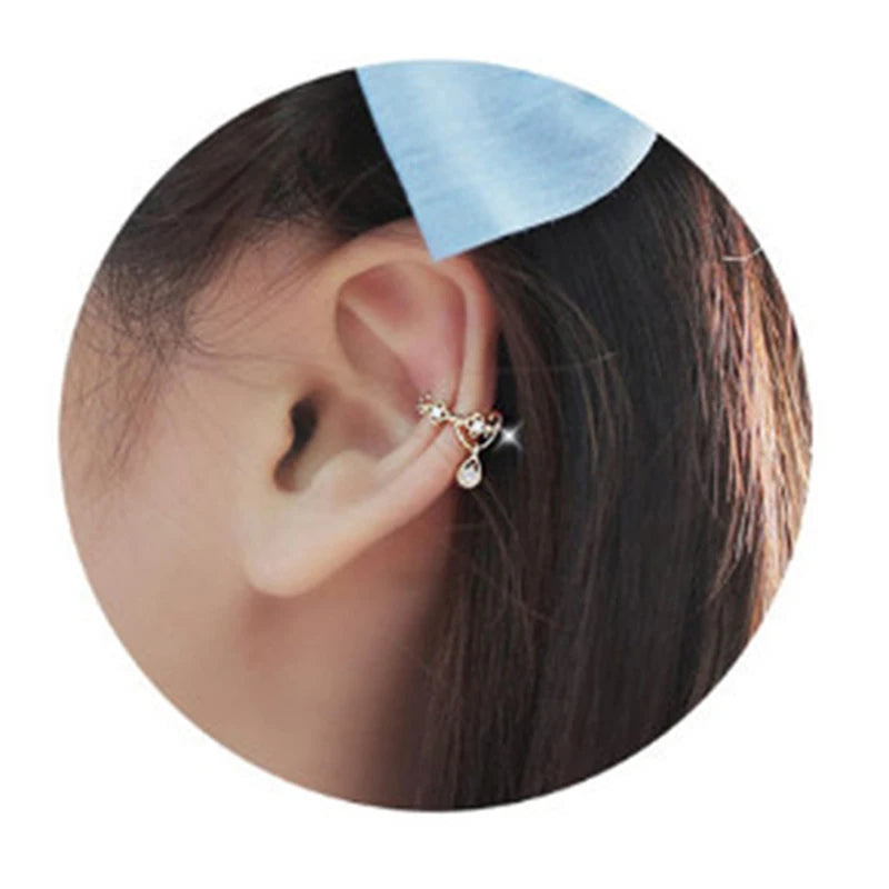 Pearl Ear Cuff Clip Earrings Non-Piercing Bone C-shaped Ear Ring Without Puncture Minimalist Earrings for Women Fashion Jewelry