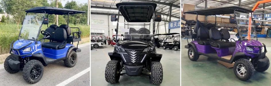 Brand New 4-Wheel High-Speed 60V Lithium Battery Mini Electric 2 4-Seater Lift Off-Road Vehicle Classic Golf Cart With Bumper
