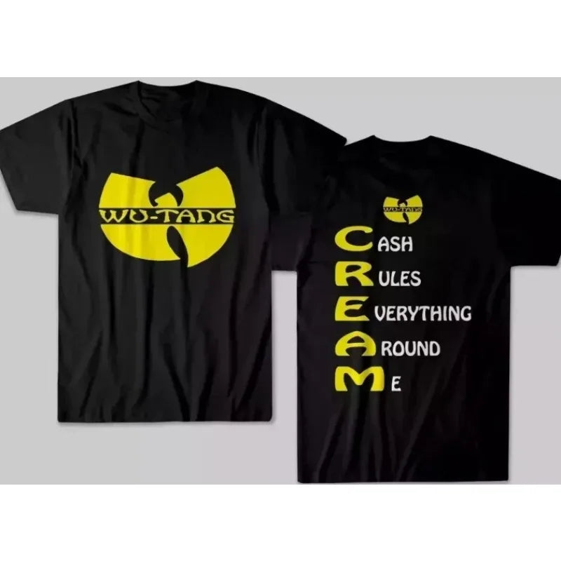 Wu-Tang Clan CREAM Rap Hip Hop 90s Unisex T-shirt, Cotton Remake Shirt  Shirts for Men