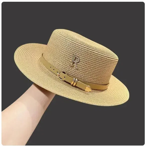 new Summer Hats for Women Wide Brim Casual Beach Sun Hat Women Summer Straw Hat Sunscreen Block UV Protection Panama Bow Cap