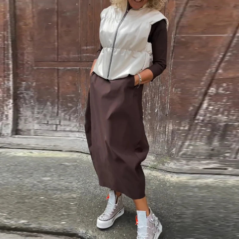 Femme Robe Fashion Solid Long Dress Women Spring Elegant O Neck Slim Evening Dresses Autumn Long Sleeve Pullovers Dress Vestidos