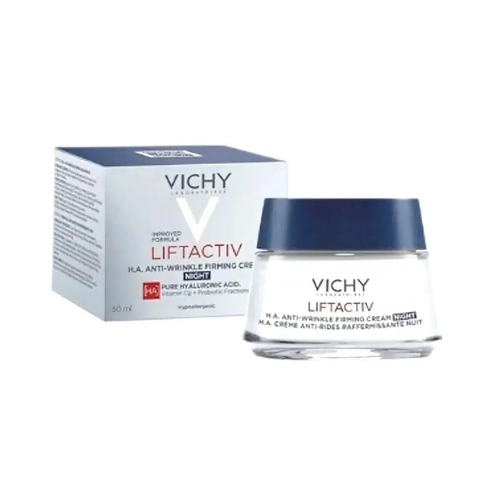 Vichy Collagen Night Cream  Day Cream Dryness Relief Brighten Skin Tone Moisturizes Fades Dark Spots Wrinkles Improves Skin Car