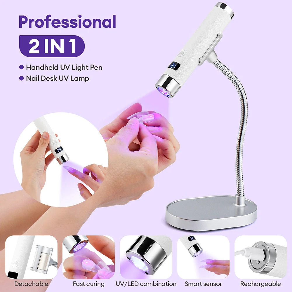 Auto-Sensing UV Nail Dryer Handheld Nail Lamp UV Light Nail Lamp Dryer Nail Curing All Gel Polish Manicure Lamp Nail Art Tool