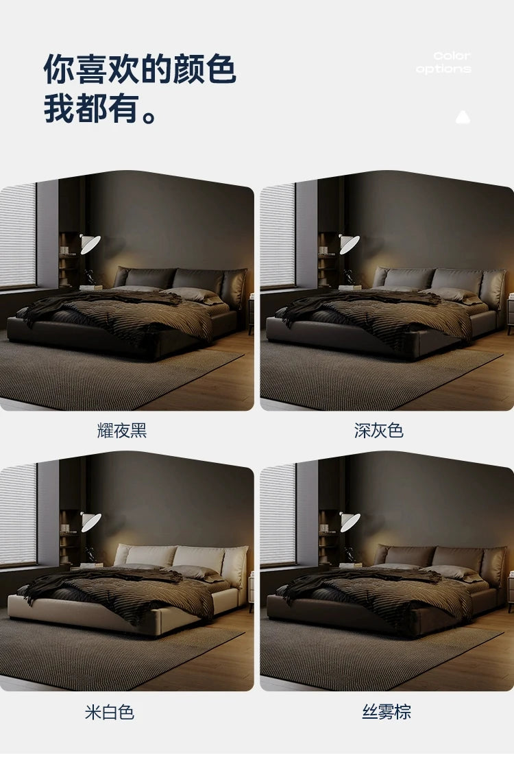 Luxury Modern Bed Sofa Frame Floor Sleeping Platform Bedroom Massage Bed Leather Safe Letto Matrimoniale Lounge Suite Furniture