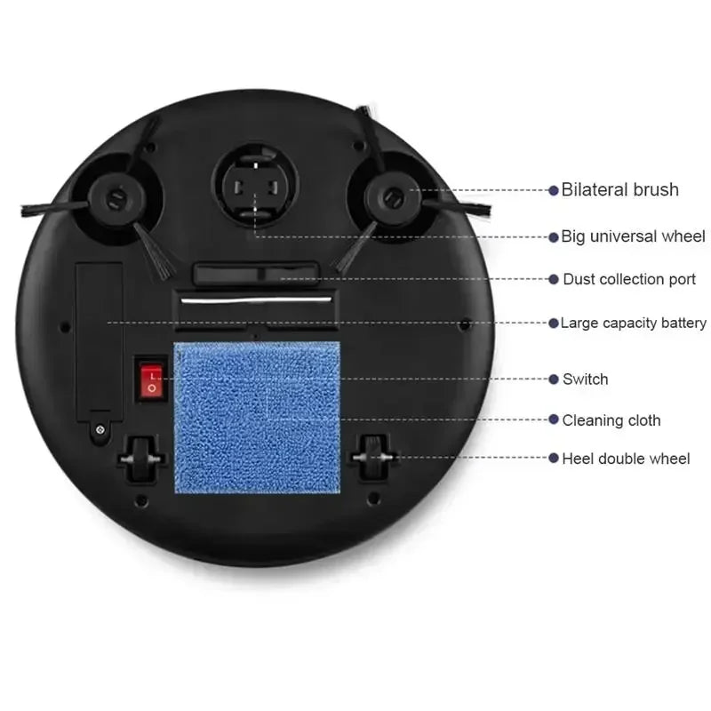 Xiaomi Smart Sweeping Robot Silent Vacuum Cleaner Sweep Mop Brush 3-in-1 Multi-function Intelligent Automatic Vacuum Cleaner